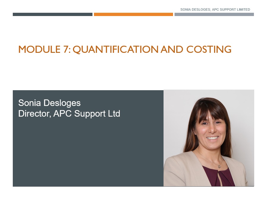 Quantification and Costing